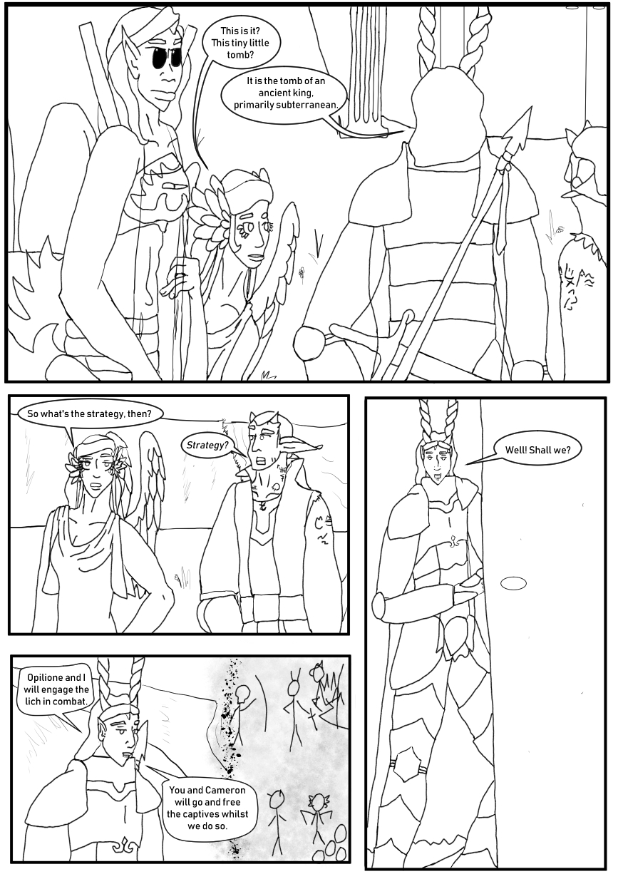 Panels 2 and 3: the different kinds of D&D players when it comes to combat.